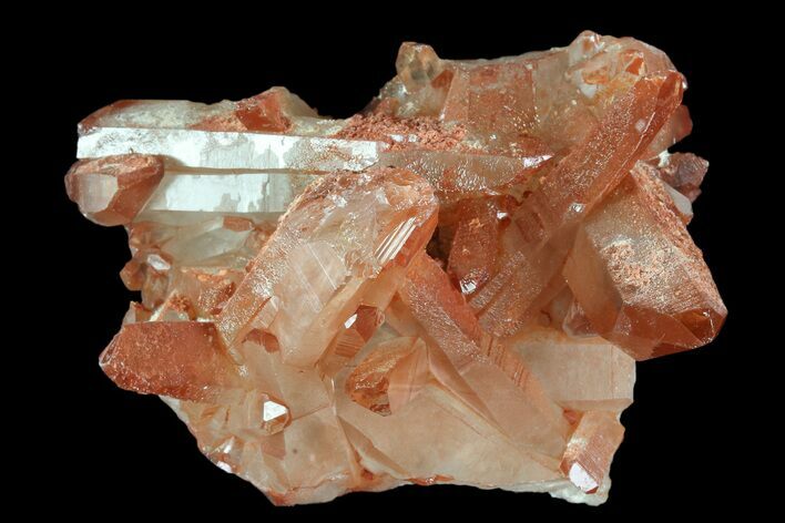Natural, Red Quartz Crystal Cluster - Morocco #88920